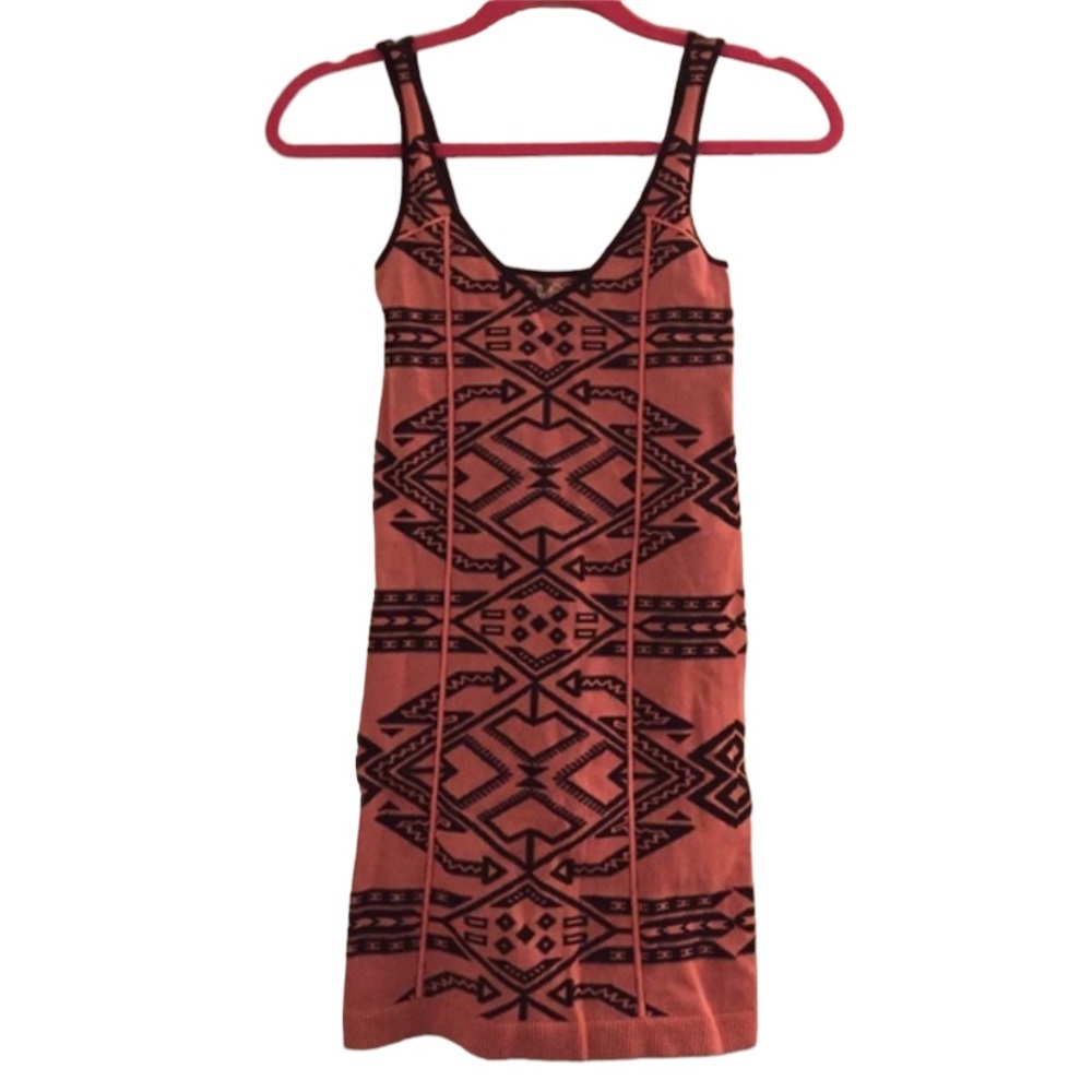 Free People Pink Tribal Print Bodycon Dress - Picture 3 of 4